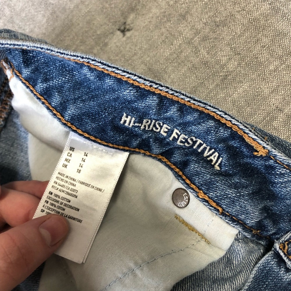 American eagle hirise festival button fly short 14 - Picture 3 of 4